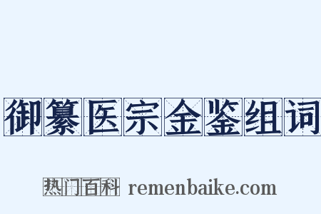 御纂医宗金鉴组词是什么意思的图片